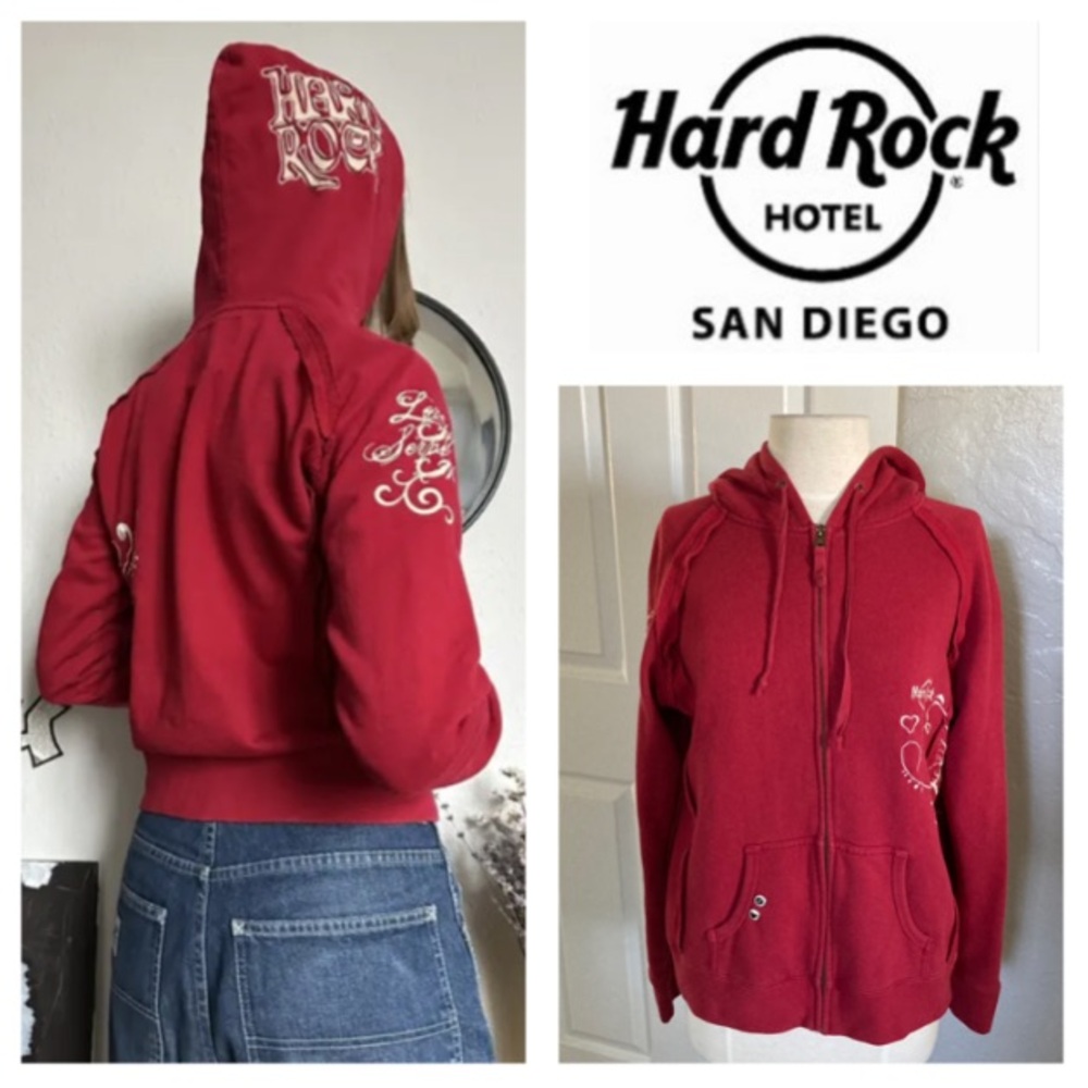 RARE!  Hard Rock Cafe San Diego hoodie in red
